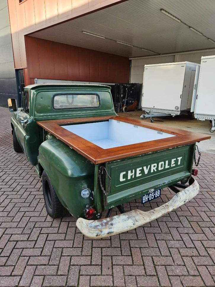 Chevrolet C10 Pick-up 1966 | V8 5.7L, Auto's, Bestelauto's, Bedrijf, Chevrolet, Benzine, Automaat, Geïmporteerd, Groen, Zwart