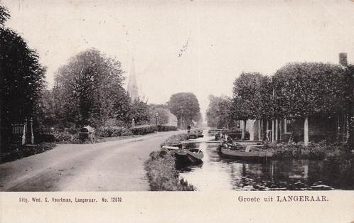 U736 Langeraar gem Nieuwkoop uitg Voortman kaart voor 1906, Verzamelen, Ansichtkaarten | Nederland, Gelopen, Zuid-Holland, Voor 1920