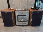Philips MZ-7 Mini hi-fi system .3cd.2x Cassette,Radio, Ophalen, Philips, Gebruikt, Cd-speler