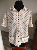 Vintage polkadot blouse, Kleding | Dames, Ophalen of Verzenden, Zo goed als nieuw, Bruin