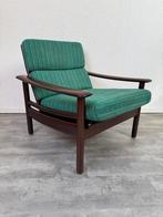 Deense fauteuil- jaren'60, Ophalen, Hout, Gebruikt, 75 tot 100 cm