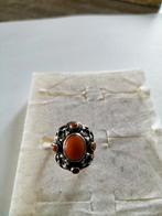 Antieke zilveren bloed koraal ring, Sieraden, Tassen en Uiterlijk, Antieke sieraden, Verzenden, Zilver, Ring