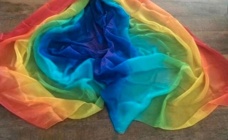 Nieuwe XL regenboog speelzijde doek / playsilk, Kinderen en Baby's, Speelgoed | Educatief en Creatief, Nieuw, Bouwen, Ontdekken