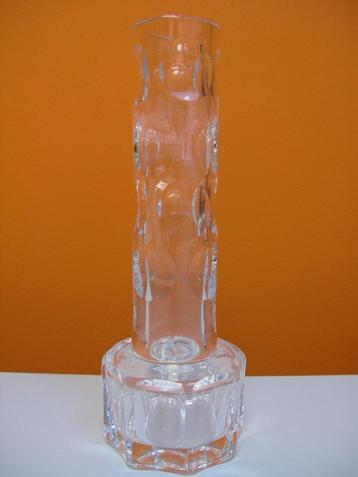 retro vintage dikwandig kristal geslepen vaasje 70s beschikbaar voor biedingen