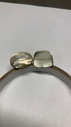 Manchetknopen parelmoer, Sieraden, Tassen en Uiterlijk, Manchetknopen, Ophalen of Verzenden, Zo goed als nieuw, Overige materialen