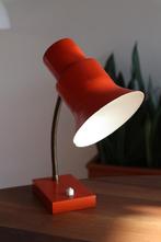 Vintage oranje tafellampje / retro hala mid century deens 60, Huis en Inrichting, Lampen | Tafellampen, Ophalen of Verzenden, Gebruikt