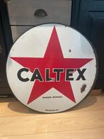 Emaille reclame bord Caltex, Verzamelen, Merken en Reclamevoorwerpen, Ophalen of Verzenden, Gebruikt, Reclamebord