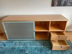 Dressoir/ tv kast Esdoorn fineer, Huis en Inrichting, Ophalen, Glas, Zo goed als nieuw, 200 cm of meer