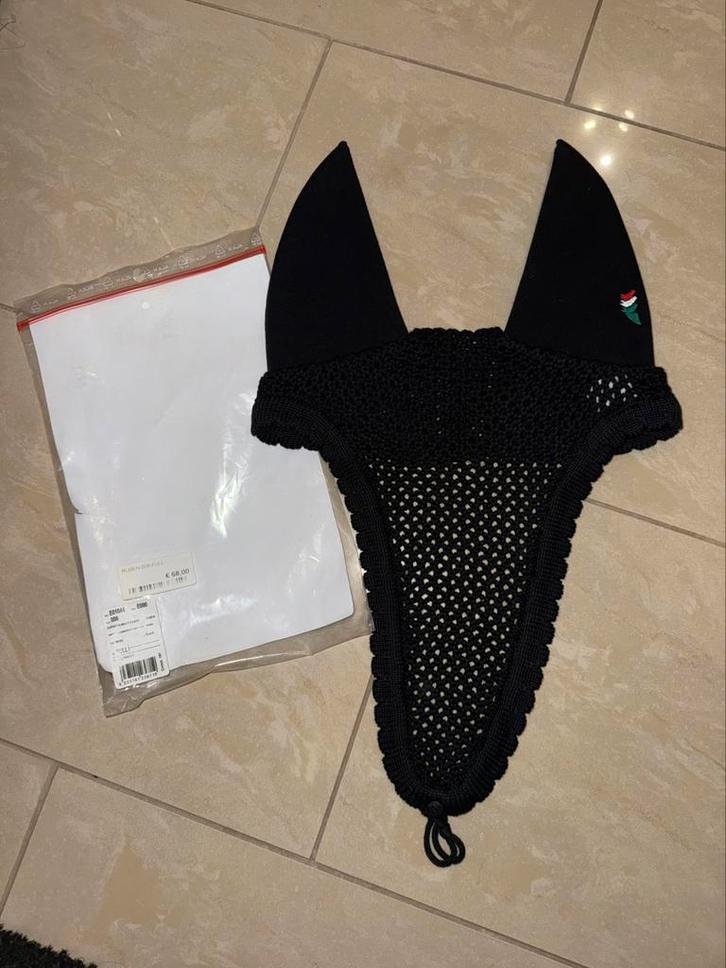 Equiline soundless oornetje Ruben zwart full gloednieuw, Dieren en Toebehoren, Paarden en Pony's | Hoofdstellen en Tuigage, Nieuw