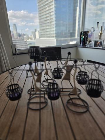 5 Afrikaanse Vrouwen Kandelaar Unieke Metalen Kandelaars  beschikbaar voor biedingen