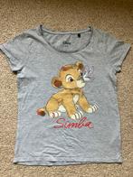 Grijs shirt met print van simba the lion king disney maat S, Kleding | Dames, Ophalen of Verzenden, Zo goed als nieuw, Grijs, Korte mouw