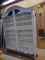 Antieke Vitrinekast met Glas, 150 tot 200 cm, 25 tot 50 cm, Antiek, Ophalen