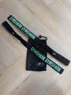 Gymshark Lifting Straps (Zwart met Groene Tekst), Verzenden, Gebruikt