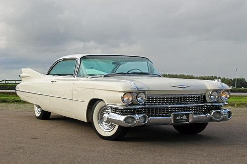 1959 Cadillac Coupe de Ville - Origineel, topconditie, CA im, Auto's, Oldtimers, Bedrijf, Cadillac, Benzine, Coupé, Automaat, Wit