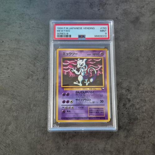 Mewtwo Vending Missprint Error PSA 9, Hobby en Vrije tijd, Verzamelkaartspellen | Pokémon, Zo goed als nieuw, Losse kaart, Ophalen of Verzenden