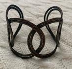 Vintage Armband  mooie patina 6.5cm en klembaar, Ophalen of Verzenden, Gebruikt, Goud, Staal