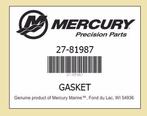 27-81987M Pakking / Gasket voor Mariner en Mercury. € 2,50, Ophalen of Verzenden, Nieuw, Motor en Techniek