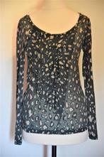 Dept: katoenen top in camouflage print met ruffels, XS, Verzenden, Nieuw, Lange mouw, Maat 34 (XS) of kleiner