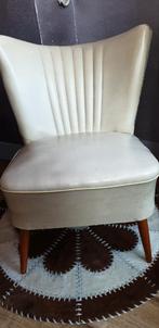 Vintage Retro ClubFauteuil , kleur crème cocktail chair, Gebruikt, Ophalen