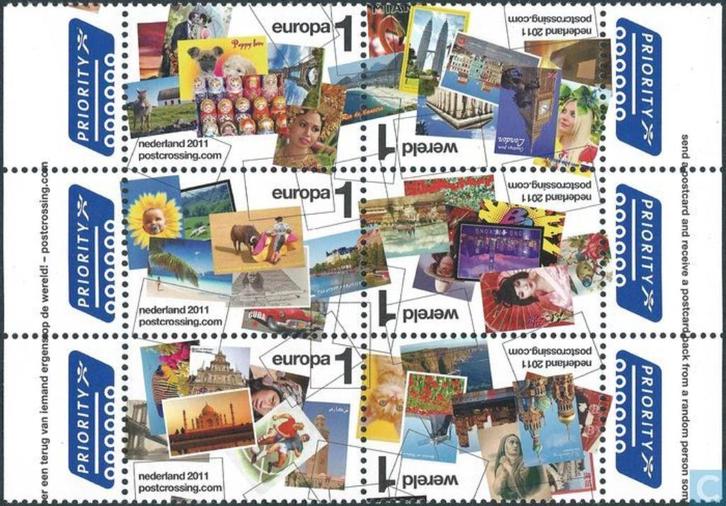 Nederland NVPH nr 2879/84 postfris Postcrossing 2011, Postzegels en Munten, Postzegels | Nederland, Postfris, Na 1940, Verzenden