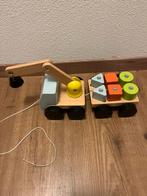 Houten Takelwagen met Magnetische Blokken, Ophalen, Zo goed als nieuw, Jongen of Meisje