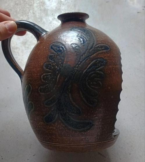 Handgemaakte keramieken kruik – vintage kaarsenhouder, Antiek en Kunst, Antiek | Keramiek en Aardewerk, Ophalen