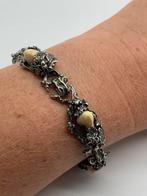 X338 Prachtige zilveren grandel armband (zelfzame vondst!), Sieraden, Tassen en Uiterlijk, Antieke sieraden, Ophalen of Verzenden