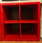 Rode Ikea open kast Kallax 77x77 cm 2 stuks, Ophalen, Met plank(en), Kunststof, Gebruikt