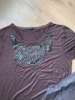 IKKS aubergine T-shirt Franse maat 44 = maat 40 Nederland, Overige kleuren, IKKS, Maat 42/44 (L), Ophalen of Verzenden