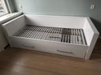 Woood bed (bank) Dennis wit incl. lattenbodem, Ophalen, Gebruikt, 100 cm of meer, Lattenbodem