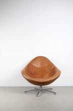 2x Label Hidde Fauteuil Cognac Leer - Zwart, Huis en Inrichting, Fauteuils, Niet ingevuld, Niet ingevuld, Leer, Ophalen of Verzenden