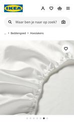 IKEA ULLVIDE topper hoeslaken 140x200x8, Eenpersoons, Nieuw, Ophalen of Verzenden, Wit