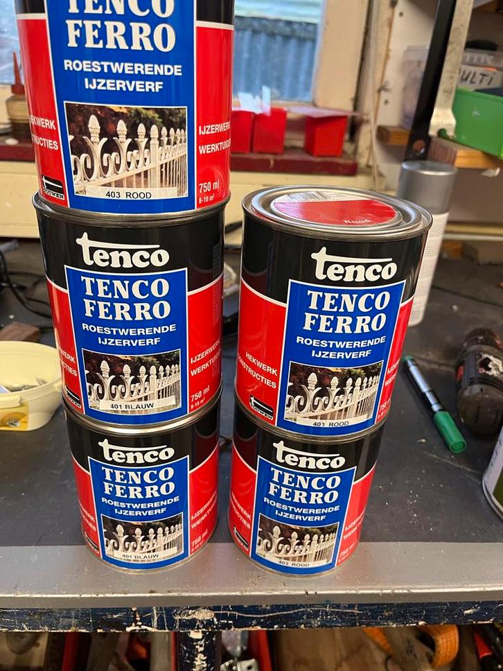 Tenco Ferro Roestwerende Verf - Diverse Kleuren, Doe-het-zelf en Verbouw, Verf, Beits en Lak, Nieuw, Verf, Minder dan 5 liter