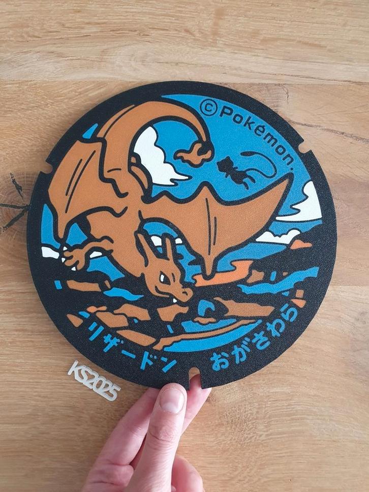 Wall art pokemon charizard rare ex promo decor japan, Verzamelen, Speldjes, Pins en Buttons, Zo goed als nieuw, Ophalen of Verzenden