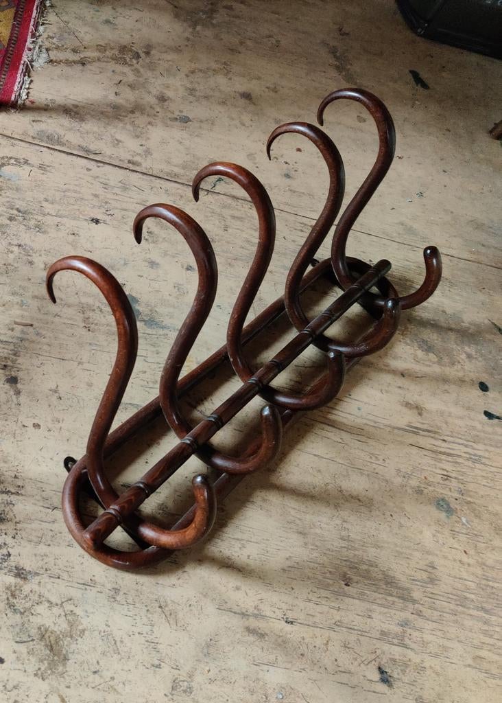 Vintage Houten Wandkapstok Thonet, Huis en Inrichting, Woonaccessoires | Kapstokken, Wandkapstok, Gebruikt, Ophalen of Verzenden