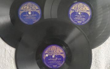 Vintage 78 toeren platen 10 inch met militaire muziek marsen beschikbaar voor biedingen