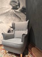 IKEA STRANDMON fauteuil grijs, Ophalen, Zo goed als nieuw, Stof, 75 tot 100 cm