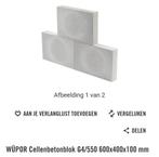 3 x Cellenbeton 60x40x10, Ophalen, Nieuw