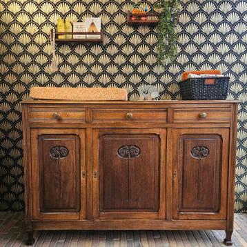 Mooie eikenhouten commode/dressior  beschikbaar voor biedingen