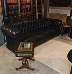 Originele zwarte 4-zits Chesterfield bank, Huis en Inrichting, Gebruikt, Bollenmarkt 14c Zwaagdijk Oost, Treasure, Ophalen of Verzenden
