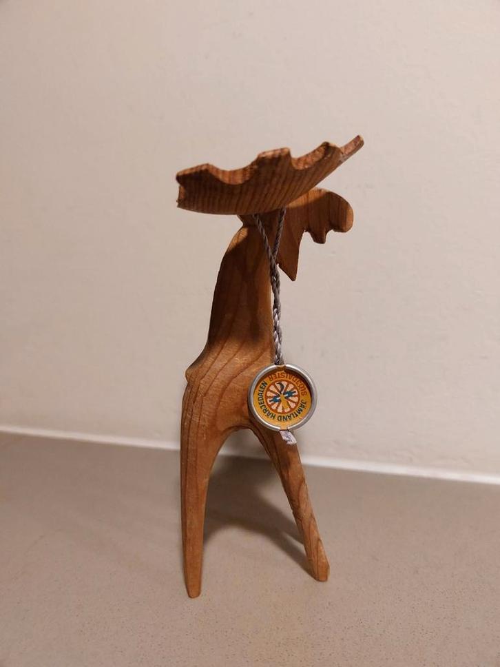 Zweedse Houten Eland - Jämtland Handgemaakt, Huis en Inrichting, Woonaccessoires | Wanddecoraties, Gebruikt, Ophalen of Verzenden