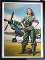 [Poster in Frame] Messerschmitt Duitsland luftwaffe pin up, Verzamelen, Militaria | Tweede Wereldoorlog, Verzenden, Luchtmacht