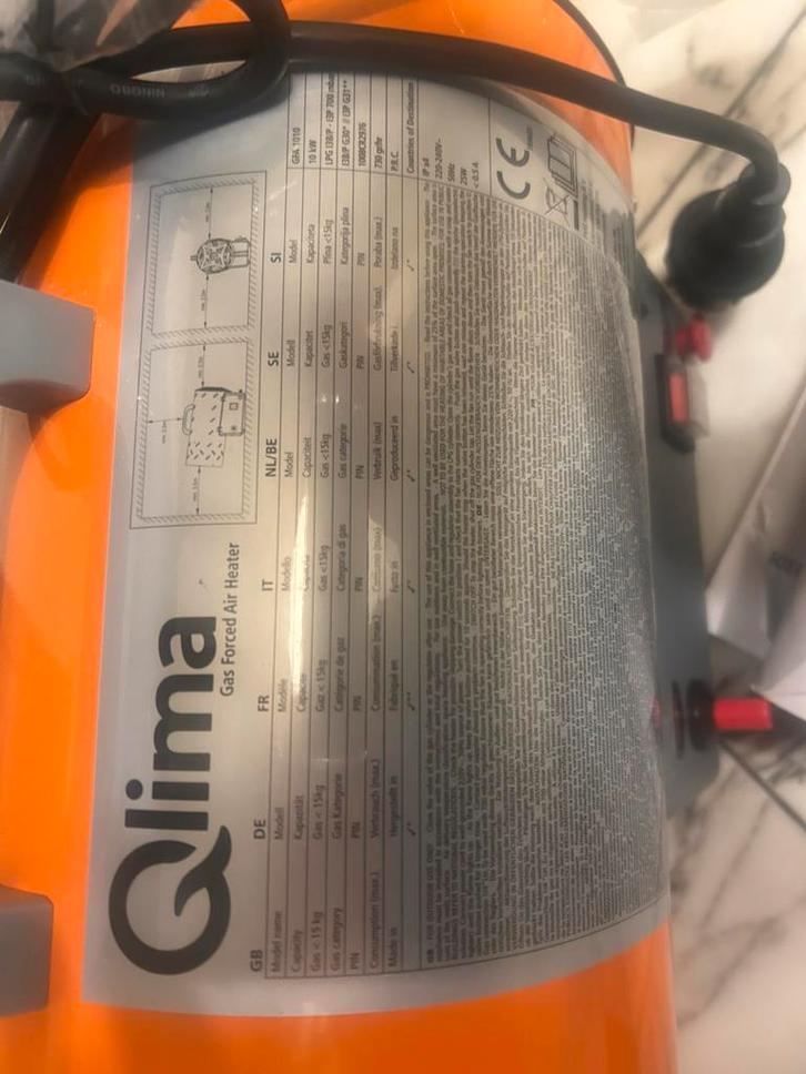 Qlima Gas Forced Heater - Krachtige Verwarming, Doe-het-zelf en Verbouw, Geisers en Boilers, Gebruikt, Boiler, Propaan of Butaan