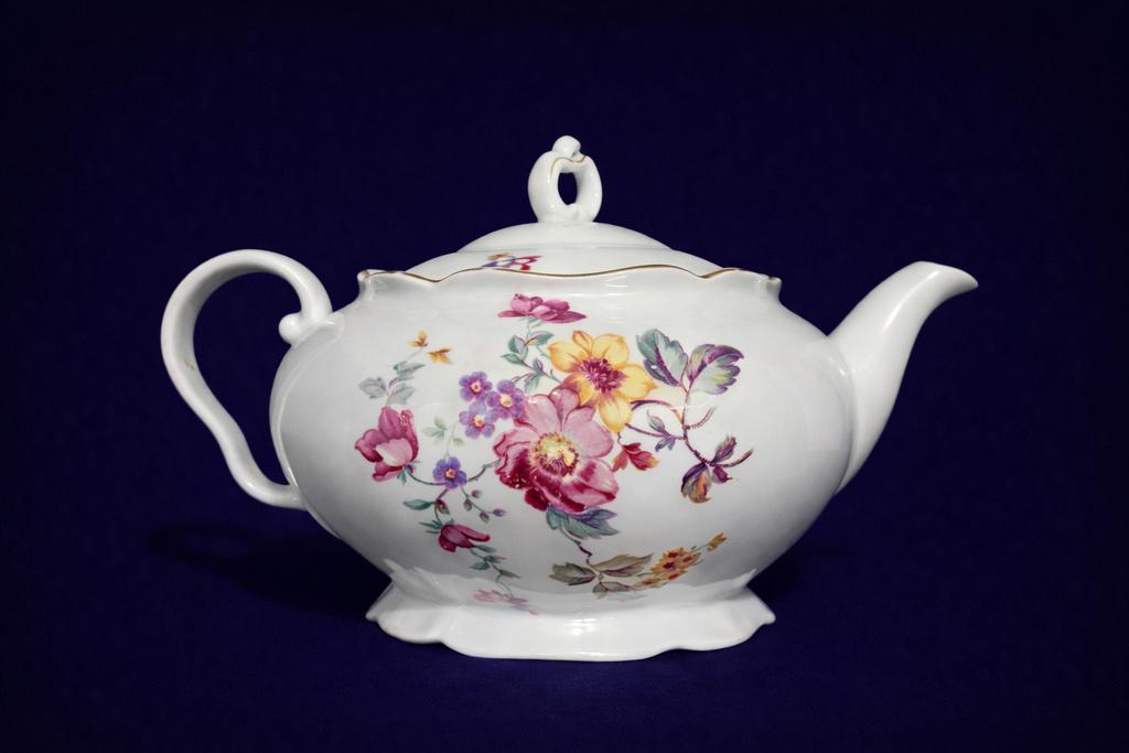 Vintage Theepot Bloemenmotief, Antiek en Kunst, Ophalen of Verzenden