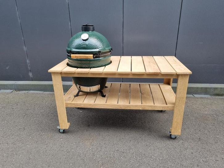 BBQ Tafel eikenhout 150cmx75x87h, Tuin en Terras, Buitenkeukens, Nieuw, Houtskool, Vrijstaand, Ophalen of Verzenden