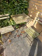 Bistro setje, Ophalen, Gebruikt, Vierkant, Hout