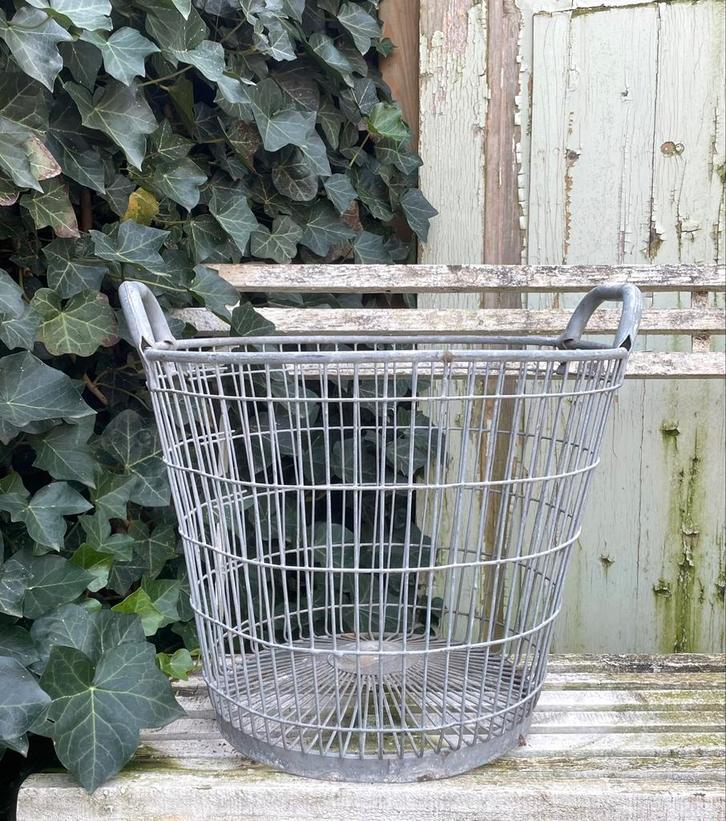 Brocante oud zinken aardappelmand, Antiek en Kunst, Curiosa en Brocante, Ophalen of Verzenden