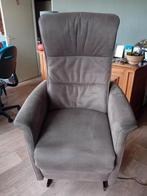Mooie sta op stoel taupe stof, Huis en Inrichting, Fauteuils, Ophalen, Gebruikt, Stof, 50 tot 75 cm