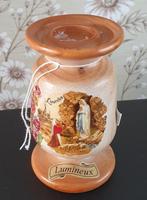 1406 vintage lourdes houten kandelaar heilige bernadette, Ophalen of Verzenden