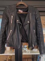 Echt leren biker jasje Mango S, Verzenden, Gedragen, Zwart